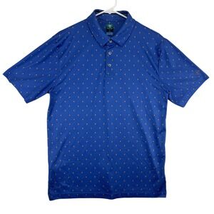 Pro‎ Tour Polo Shirt Mens Medium Coolplay Golf Performance Ball Print Polyester